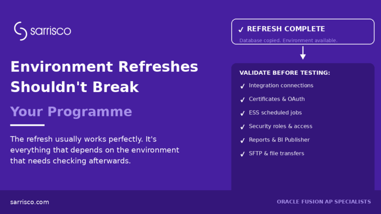 Environment Refreshes Shouldn't Break Your Programme