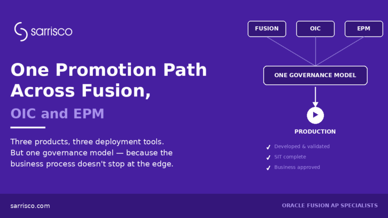 One Promotion Path Across Oracle Fusion, OIC and EPM