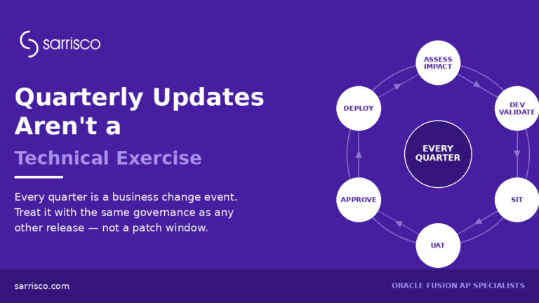 Oracle Quarterly Updates Are Not a Technical Exercise
